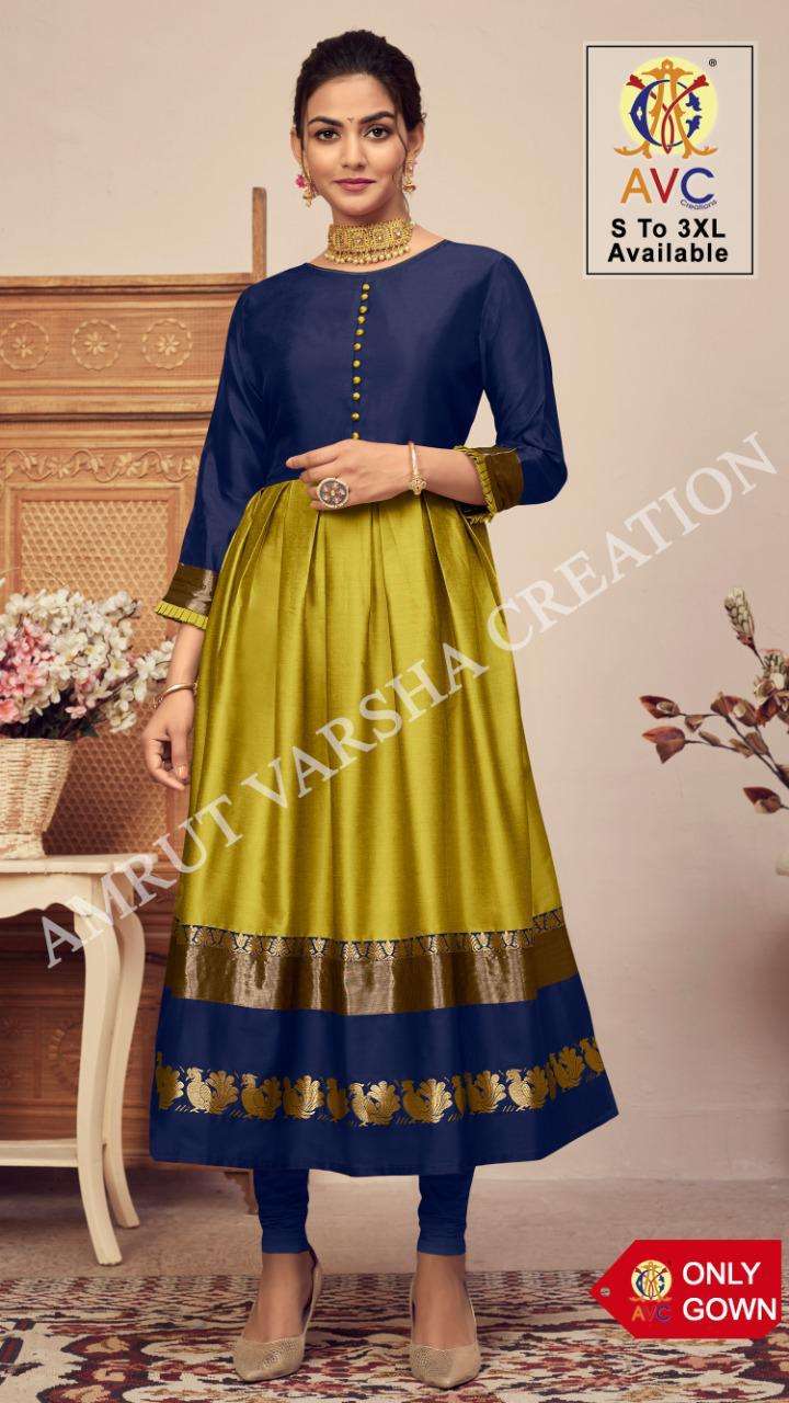 ANTRA VOL-1 BY AMRUT VARSHA CREATION 1001 TO 1007 SERIES DESIGNER STYLISH FANCY COLORFUL BEAUTIFUL PARTY WEAR & ETHNIC WEAR COLLECTION LICHI SILK KURTIS AT WHOLESALE PRICE