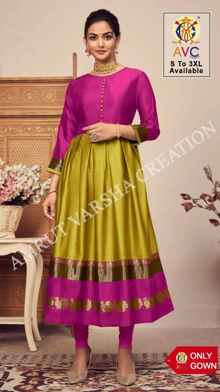 ANTRA VOL-1 BY AMRUT VARSHA CREATION 1001 TO 1007 SERIES DESIGNER STYLISH FANCY COLORFUL BEAUTIFUL PARTY WEAR & ETHNIC WEAR COLLECTION LICHI SILK KURTIS AT WHOLESALE PRICE