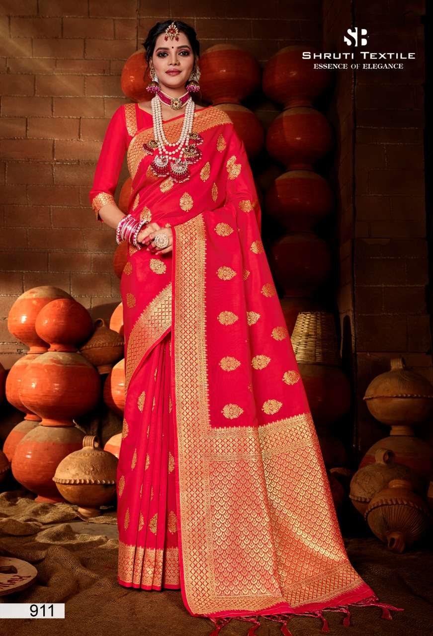 SHRUTI 900 SERIES BY SHRUTI 901 TO 914 SERIES INDIAN TRADITIONAL WEAR COLLECTION BEAUTIFUL STYLISH FANCY COLORFUL PARTY WEAR & OCCASIONAL WEAR SOFT SILK SAREES AT WHOLESALE PRICE