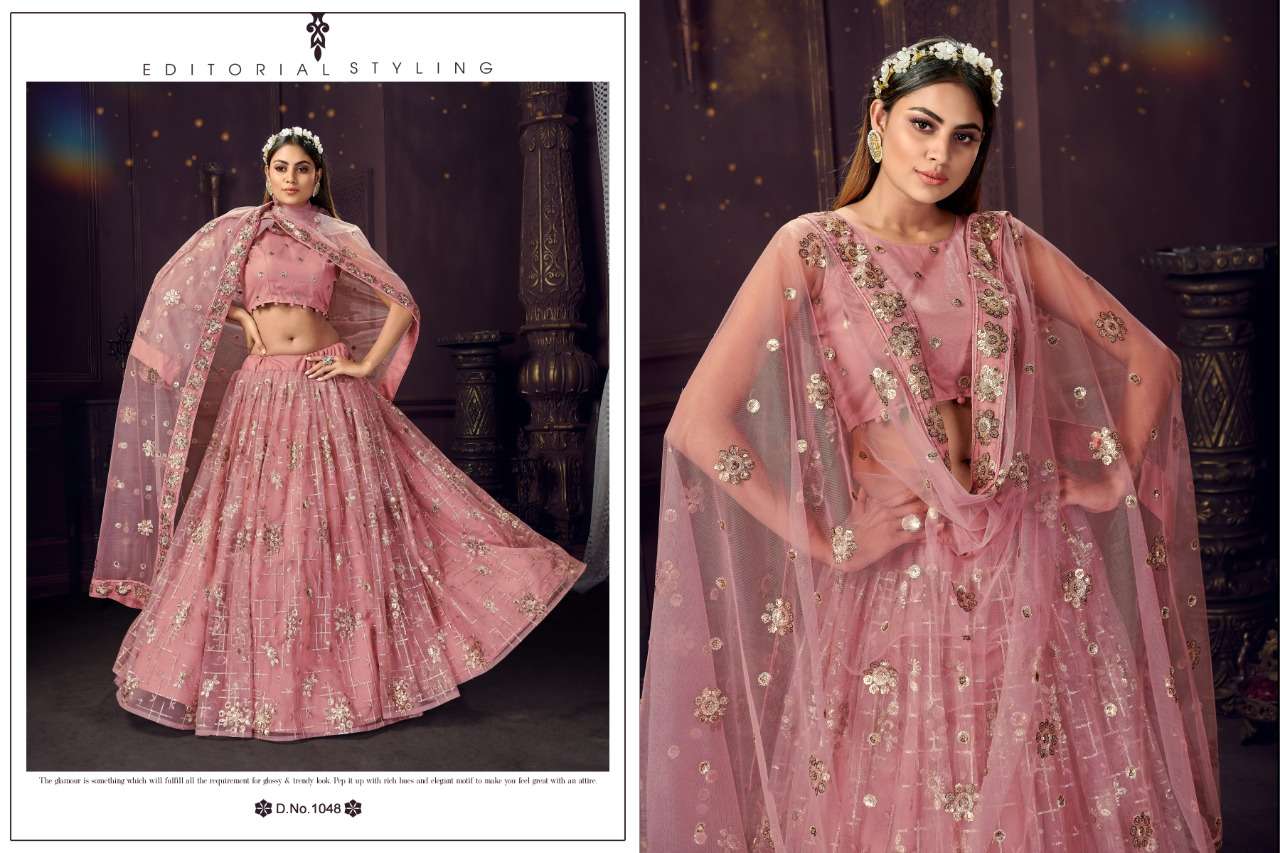 DIVA VOL-2 BY SHEE STAR 1047 TO 1052 SERIES BEAUTIFUL COLORFUL FANCY WEDDING COLLECTION OCCASIONAL WEAR & PARTY WEAR SOFT NET LEHENGAS AT WHOLESALE PRICE