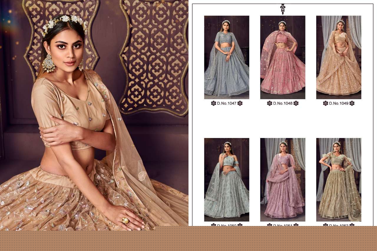 DIVA VOL-2 BY SHEE STAR 1047 TO 1052 SERIES BEAUTIFUL COLORFUL FANCY WEDDING COLLECTION OCCASIONAL WEAR & PARTY WEAR SOFT NET LEHENGAS AT WHOLESALE PRICE