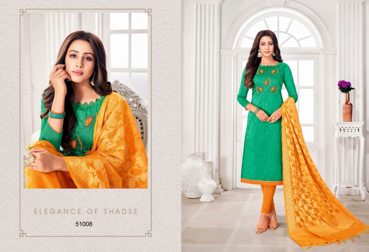 LIFE LINE VOL-2 BY KAPIL TEX 51001 TO 51012 SERIES BEAUTIFUL PATIYALA SUITS STYLISH FANCY COLORFUL PARTY WEAR & OCCASIONAL WEAR LONG SLUB WITH HANDWORK PRINTED DRESSES AT WHOLESALE PRICE