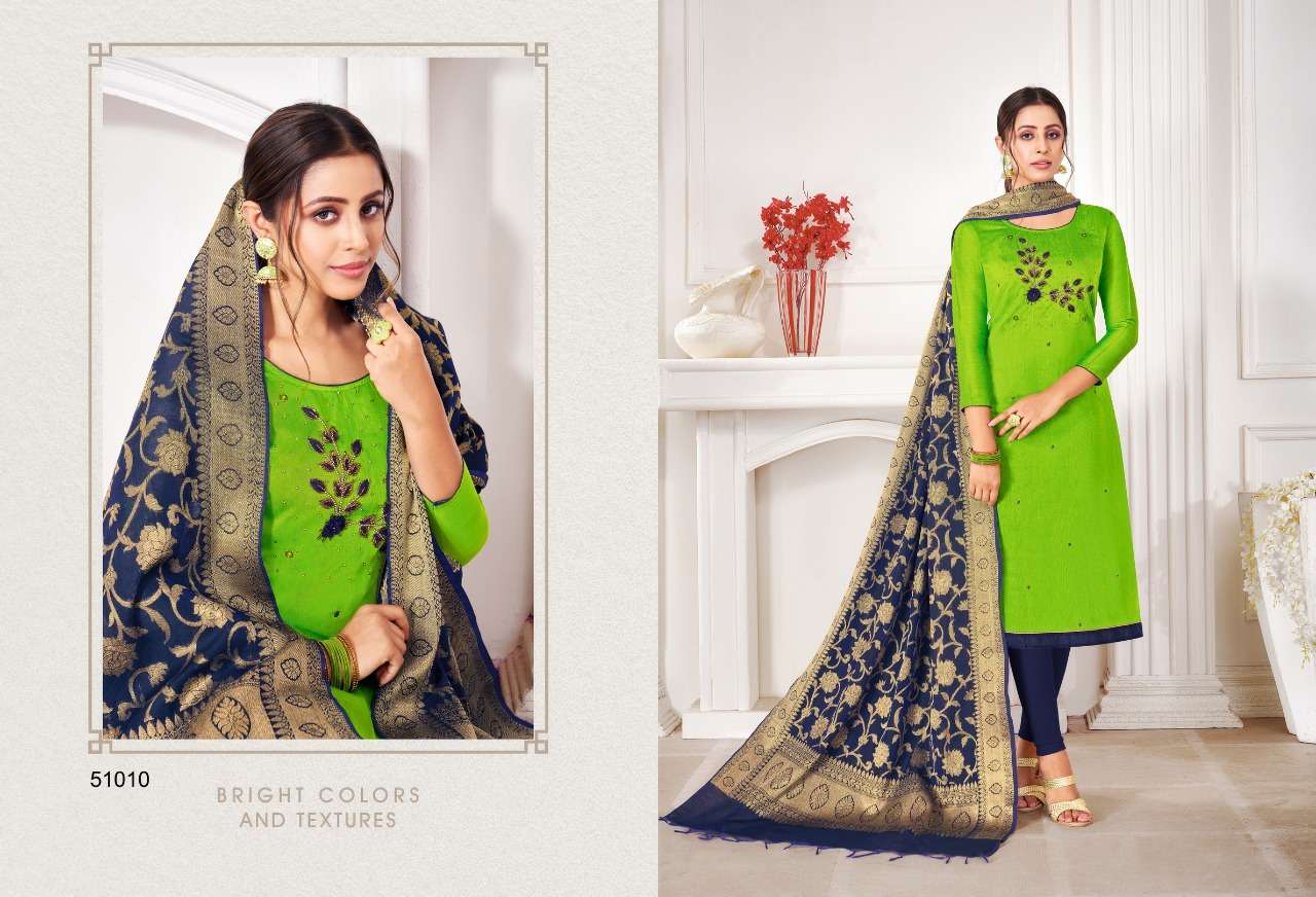 LIFE LINE VOL-2 BY KAPIL TEX 51001 TO 51012 SERIES BEAUTIFUL PATIYALA SUITS STYLISH FANCY COLORFUL PARTY WEAR & OCCASIONAL WEAR LONG SLUB WITH HANDWORK PRINTED DRESSES AT WHOLESALE PRICE