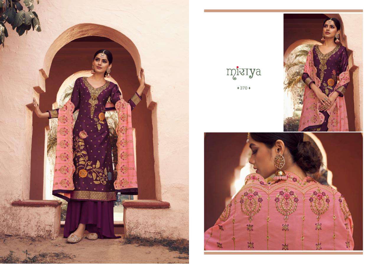 ROOSHI BY AARAV TRENDZ 369 TO 340 SERIES BEAUTIFUL SUITS COLORFUL STYLISH FANCY CASUAL WEAR & ETHNIC WEAR SOFT MEENAKARI JACQUARD WITH DIAMOND WORK DRESSES AT WHOLESALE PRICE