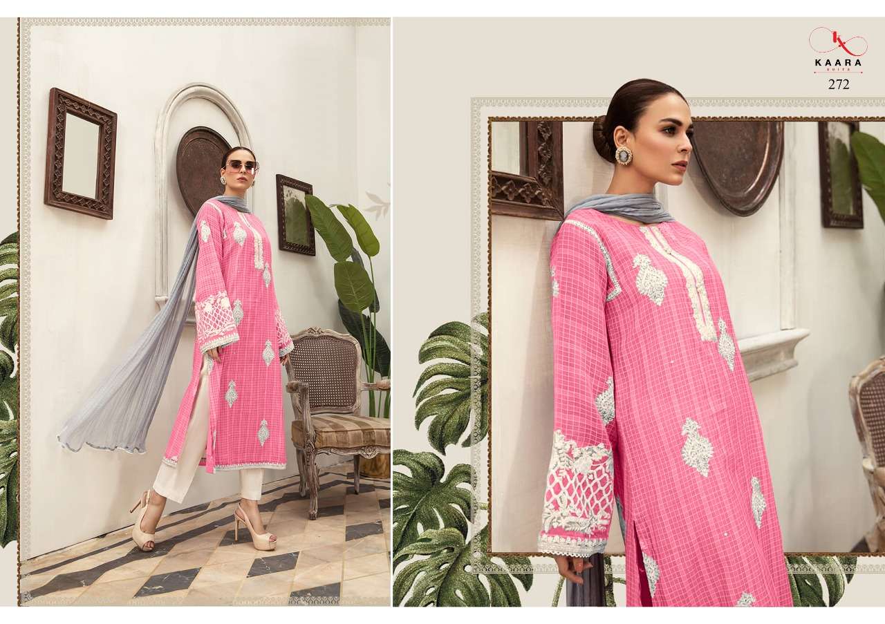 MARIA.B EID COLLECTION VOL-2 BY KAARA SUITS 271 TO 278 SERIES BEAUTIFUL STYLISH PAKISATNI SUITS FANCY COLORFUL CASUAL WEAR & ETHNIC WEAR & READY TO WEAR NET WITH EMBROIDERY DRESSES AT WHOLESALE PRICE