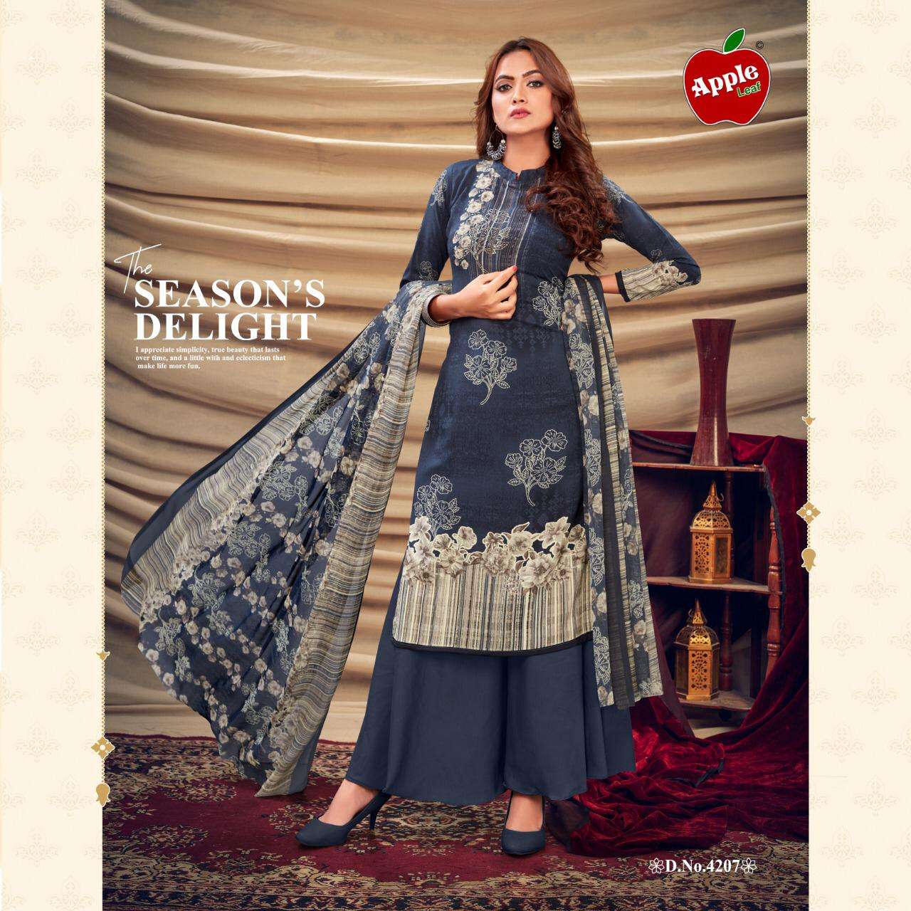 MEHWISH VOL-42 BY APPLE 4201 TO 4212 SERIES BEAUTIFUL SUITS COLORFUL STYLISH FANCY CASUAL WEAR & ETHNIC WEAR LEON DRESSES AT WHOLESALE PRICE