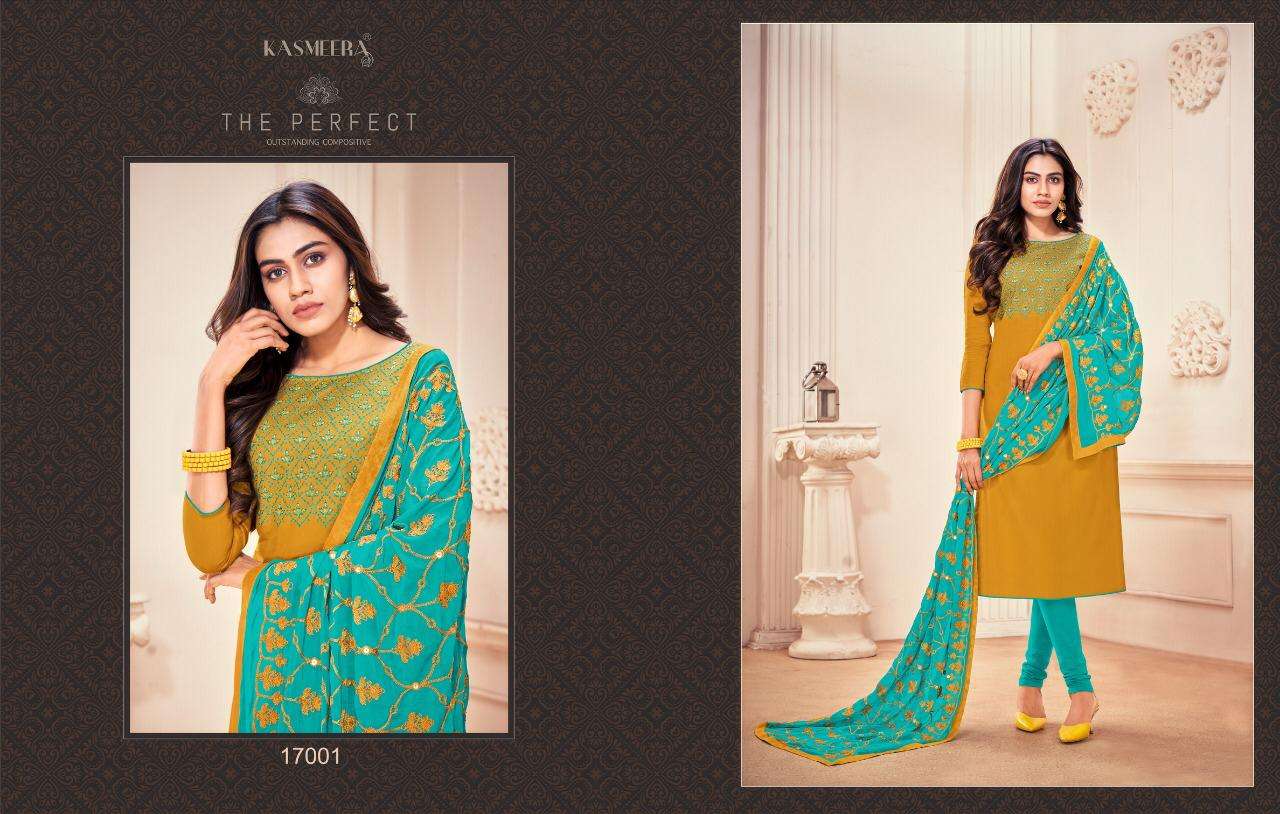 KAAMINI COTTON VOL-12 BY KASMEERA 17001 TO 17012 SERIES BEAUTIFUL SUITS COLORFUL STYLISH FANCY CASUAL WEAR & ETHNIC WEAR COTTON FLEX WITH WORK DRESSES AT WHOLESALE PRICE