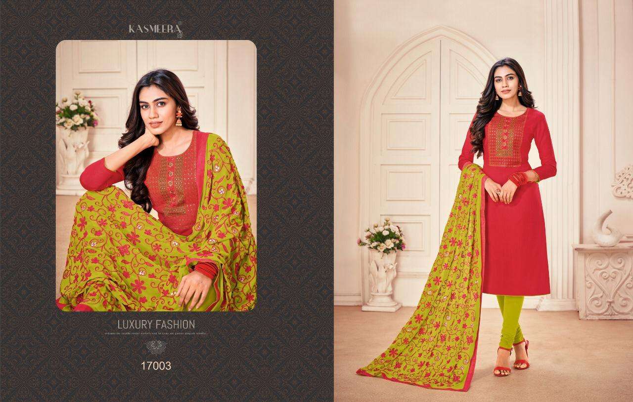 KAAMINI COTTON VOL-12 BY KASMEERA 17001 TO 17012 SERIES BEAUTIFUL SUITS COLORFUL STYLISH FANCY CASUAL WEAR & ETHNIC WEAR COTTON FLEX WITH WORK DRESSES AT WHOLESALE PRICE