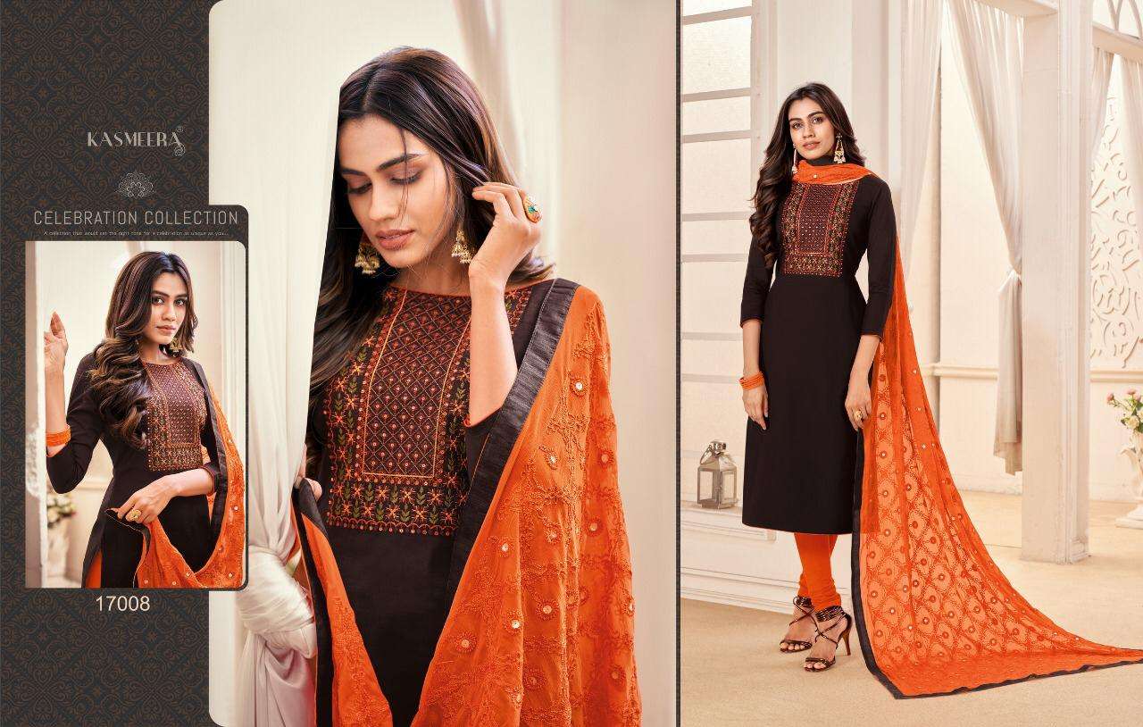 KAAMINI COTTON VOL-12 BY KASMEERA 17001 TO 17012 SERIES BEAUTIFUL SUITS COLORFUL STYLISH FANCY CASUAL WEAR & ETHNIC WEAR COTTON FLEX WITH WORK DRESSES AT WHOLESALE PRICE