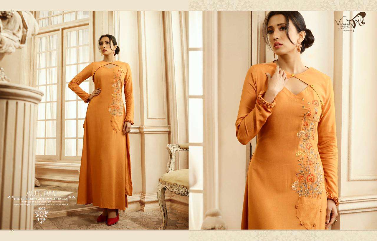 Aashna By Vouche 1001 To 1007 Series Designer Stylish Fancy Colorful Beautiful Party Wear & Ethnic Wear Collection Pure Rayon Cotton Gowns At Wholesale Price
