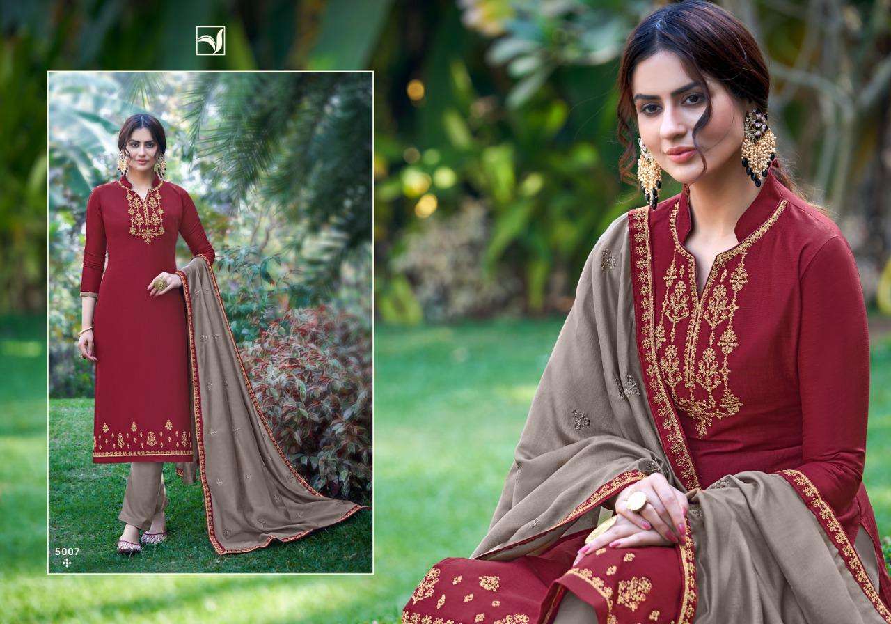 SOBIA BY VIANA 5001 TO 5008 SERIES BEAUTIFUL SUITS COLORFUL STYLISH FANCY CASUAL WEAR & ETHNIC WEAR ANGOORI SILK EMBROIDERED DRESSES AT WHOLESALE PRICE