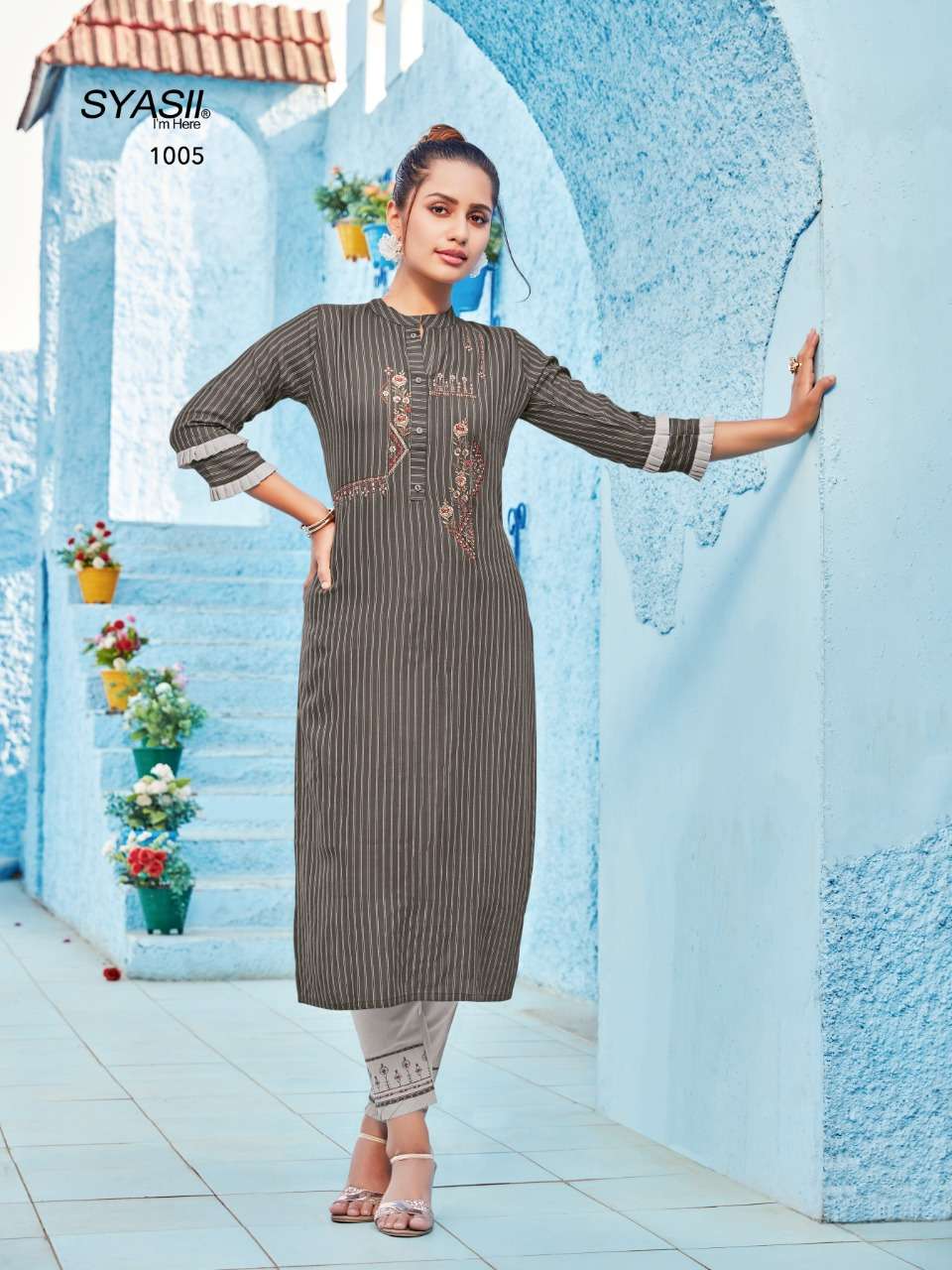 FASHION GLAMOUR BY SYASII 1001 TO 1006 SERIES DESIGNER STYLISH FANCY COLORFUL BEAUTIFUL PARTY WEAR & ETHNIC WEAR COLLECTION VISCOSE RAYON EMBROIDERY KURTIS AT WHOLESALE PRICE