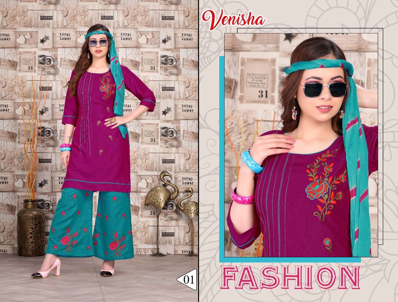 HUMSAFAR BY VENISHA 01 TO 06 SERIES BEAUTIFUL SUITS COLORFUL STYLISH FANCY CASUAL WEAR & ETHNIC WEAR RAYON EMBROIDERED DRESSES AT WHOLESALE PRICE