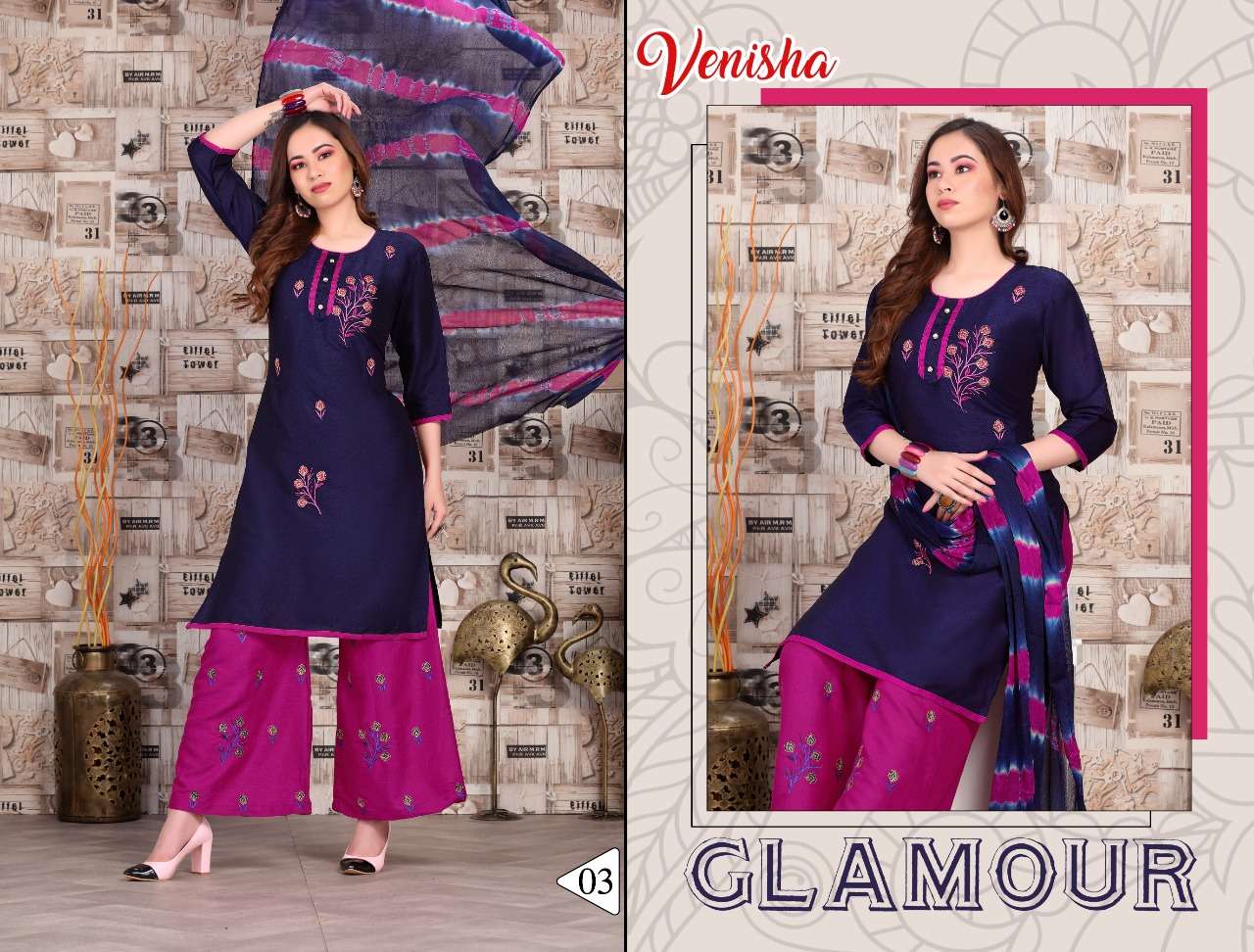 HUMSAFAR BY VENISHA 01 TO 06 SERIES BEAUTIFUL SUITS COLORFUL STYLISH FANCY CASUAL WEAR & ETHNIC WEAR RAYON EMBROIDERED DRESSES AT WHOLESALE PRICE