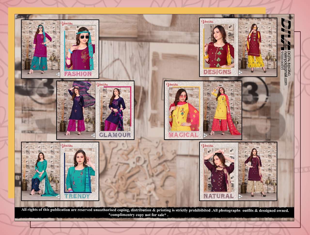 HUMSAFAR BY VENISHA 01 TO 06 SERIES BEAUTIFUL SUITS COLORFUL STYLISH FANCY CASUAL WEAR & ETHNIC WEAR RAYON EMBROIDERED DRESSES AT WHOLESALE PRICE
