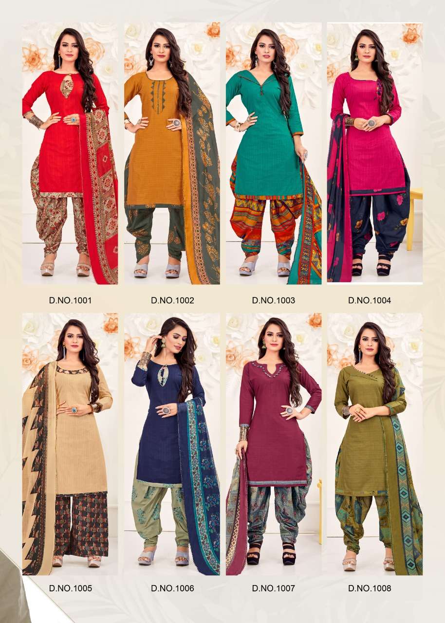 Shahi Patiyala Vol-3 By Florean Trends 14001 To 14010 Series Beautiful Festive Suits Colorful Stylish Fancy Casual Wear & Ethnic Wear Pure Cotton Print With Work Dresses At Wholesale Price