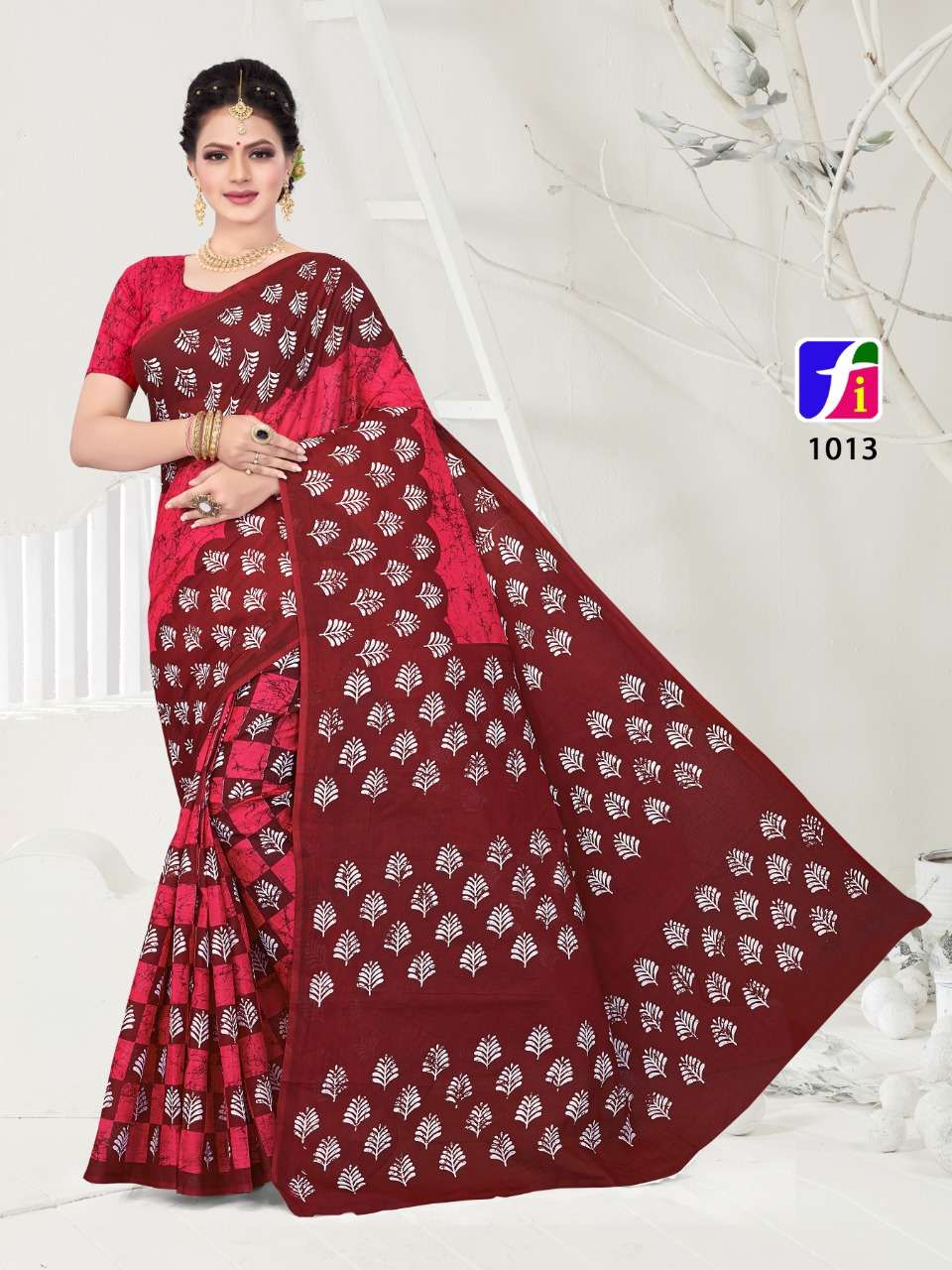 HEENA SAREES VOL-1 BY GANESHA 1018 TO 1027 SERIES INDIAN TRADITIONAL WEAR COLLECTION BEAUTIFUL STYLISH FANCY COLORFUL PARTY WEAR & OCCASIONAL WEAR COTTON PRINT SAREES AT WHOLESALE PRICE