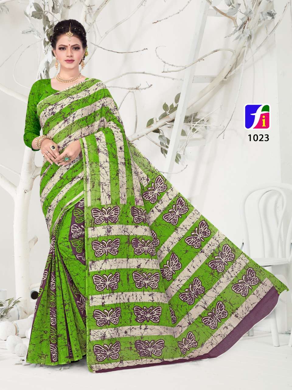 HEENA SAREES VOL-1 BY GANESHA 1018 TO 1027 SERIES INDIAN TRADITIONAL WEAR COLLECTION BEAUTIFUL STYLISH FANCY COLORFUL PARTY WEAR & OCCASIONAL WEAR COTTON PRINT SAREES AT WHOLESALE PRICE