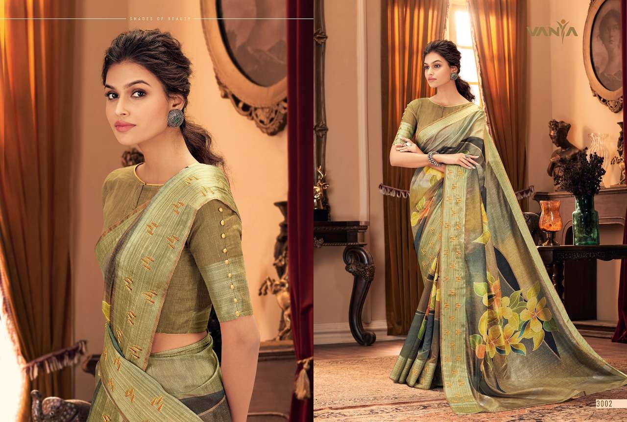 VANYA VOL-20 BY VANYA 3001 TO 3016 SERIES INDIAN TRADITIONAL WEAR COLLECTION BEAUTIFUL STYLISH FANCY COLORFUL PARTY WEAR & OCCASIONAL WEAR SILK SAREES AT WHOLESALE PRICE