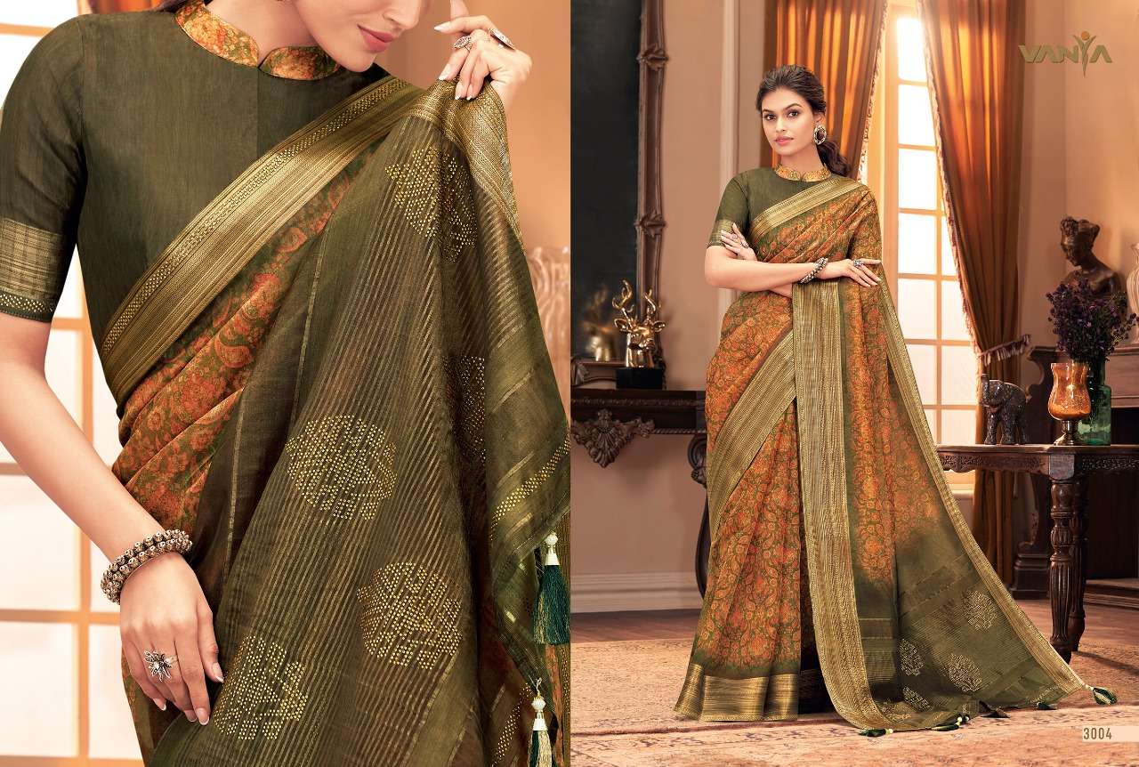 VANYA VOL-20 BY VANYA 3001 TO 3016 SERIES INDIAN TRADITIONAL WEAR COLLECTION BEAUTIFUL STYLISH FANCY COLORFUL PARTY WEAR & OCCASIONAL WEAR SILK SAREES AT WHOLESALE PRICE