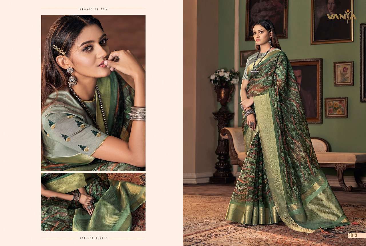 VANYA VOL-20 BY VANYA 3001 TO 3016 SERIES INDIAN TRADITIONAL WEAR COLLECTION BEAUTIFUL STYLISH FANCY COLORFUL PARTY WEAR & OCCASIONAL WEAR SILK SAREES AT WHOLESALE PRICE