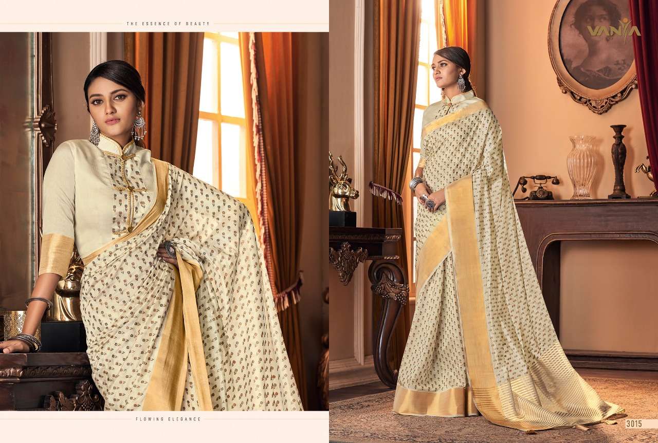 VANYA VOL-20 BY VANYA 3001 TO 3016 SERIES INDIAN TRADITIONAL WEAR COLLECTION BEAUTIFUL STYLISH FANCY COLORFUL PARTY WEAR & OCCASIONAL WEAR SILK SAREES AT WHOLESALE PRICE