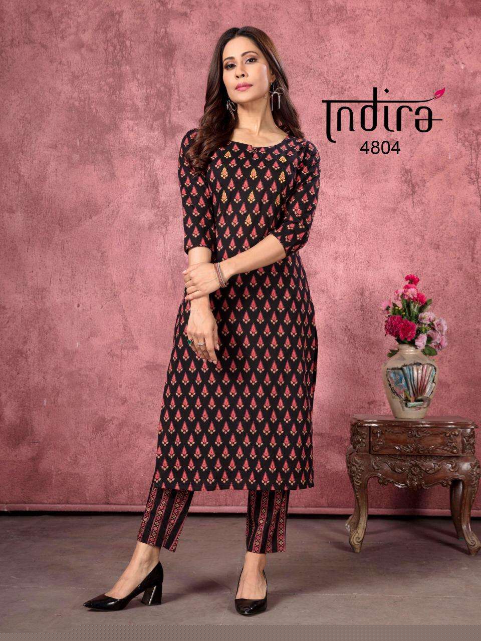 ROZ MEHER VOL-2 BY INDIRA 4801 TO 4805 SERIES DESIGNER STYLISH FANCY COLORFUL BEAUTIFUL PARTY WEAR & ETHNIC WEAR COLLECTION PURE CAMBRIC COTTON EMBROIDERY KURTIS WITH BOTTOM AT WHOLESALE PRICE