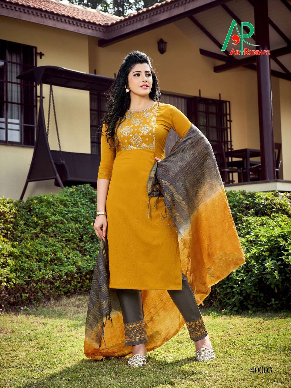 SIRAT BY ART RIDDHS 40001 TO 40006 SERIES DESIGNER SUITS BEAUTIFUL STYLISH FANCY COLORFUL PARTY WEAR & OCCASIONAL WEAR ITALIAN CRUSH EMBROIDERED DRESSES AT WHOLESALE PRICE