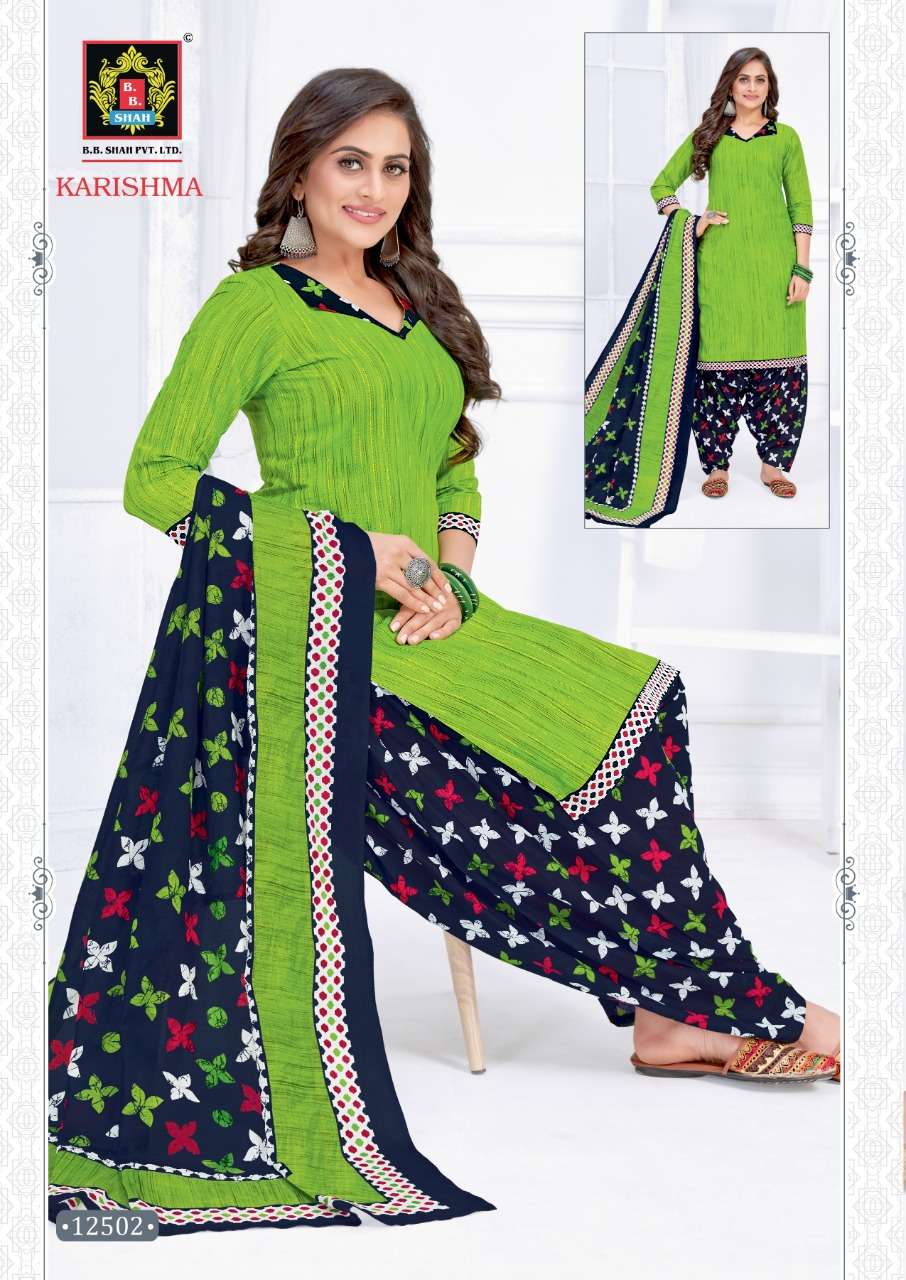 KARISHMA VOL-8 BY B B SHAH 12501 TO 12512 SERIES BEAUTIFUL SUITS COLORFUL STYLISH FANCY CASUAL WEAR & ETHNIC WEAR PURE COTTON DRESSES AT WHOLESALE PRICE