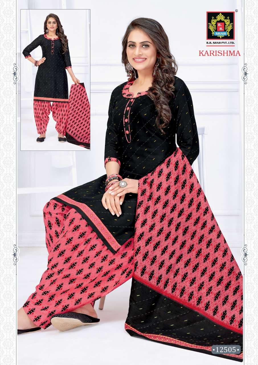 KARISHMA VOL-8 BY B B SHAH 12501 TO 12512 SERIES BEAUTIFUL SUITS COLORFUL STYLISH FANCY CASUAL WEAR & ETHNIC WEAR PURE COTTON DRESSES AT WHOLESALE PRICE