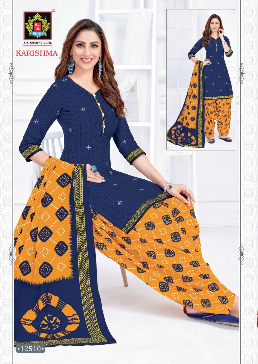 KARISHMA VOL-8 BY B B SHAH 12501 TO 12512 SERIES BEAUTIFUL SUITS COLORFUL STYLISH FANCY CASUAL WEAR & ETHNIC WEAR PURE COTTON DRESSES AT WHOLESALE PRICE