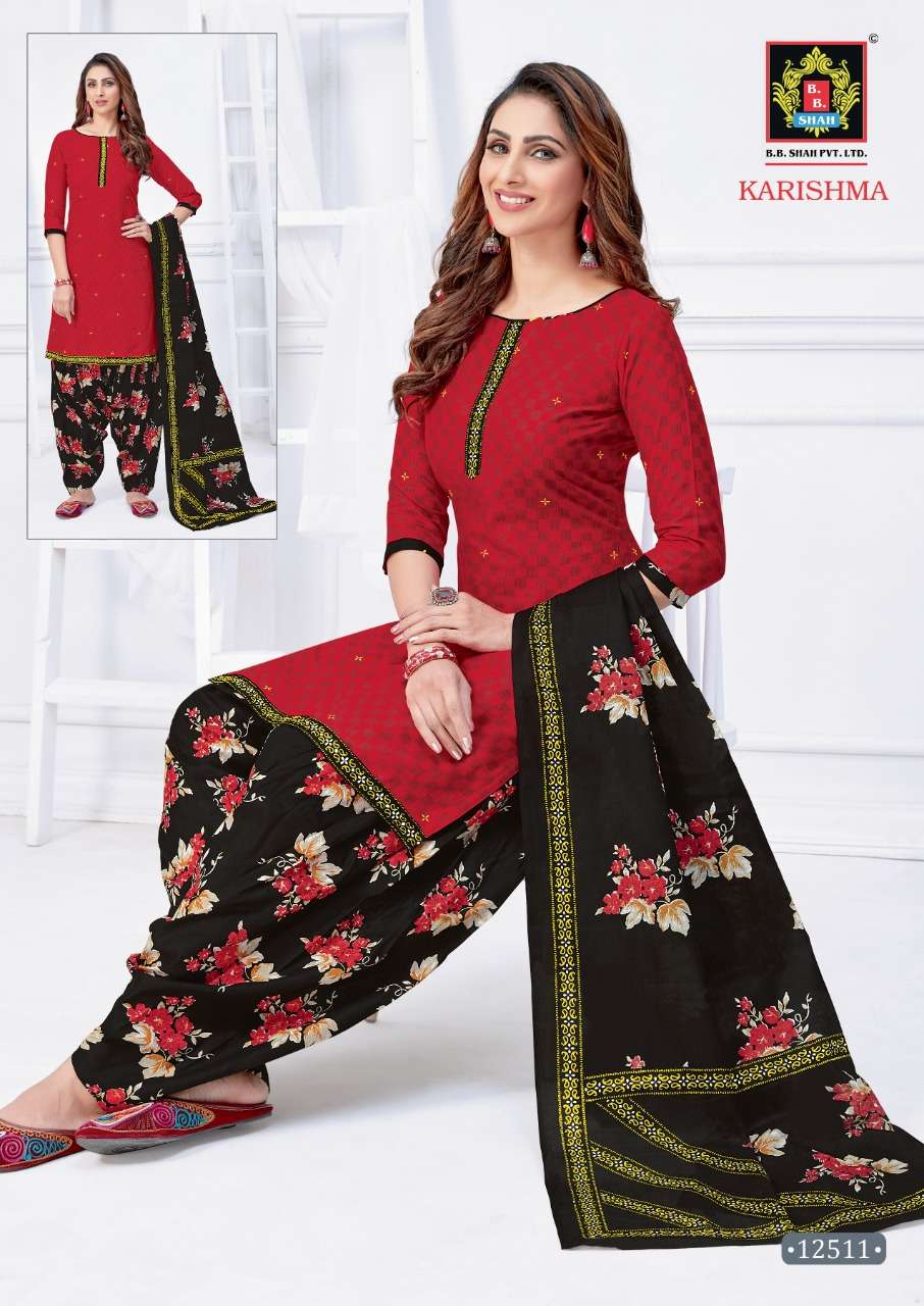KARISHMA VOL-8 BY B B SHAH 12501 TO 12512 SERIES BEAUTIFUL SUITS COLORFUL STYLISH FANCY CASUAL WEAR & ETHNIC WEAR PURE COTTON DRESSES AT WHOLESALE PRICE