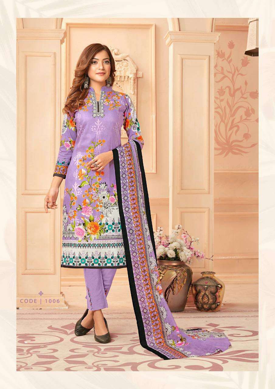 NARGISH VOL-11 BY JAGRUTI 1001 TO 1010 SERIES BEAUTIFUL SUITS COLORFUL STYLISH FANCY CASUAL WEAR & ETHNIC WEAR PURE COTTON DRESSES AT WHOLESALE PRICE