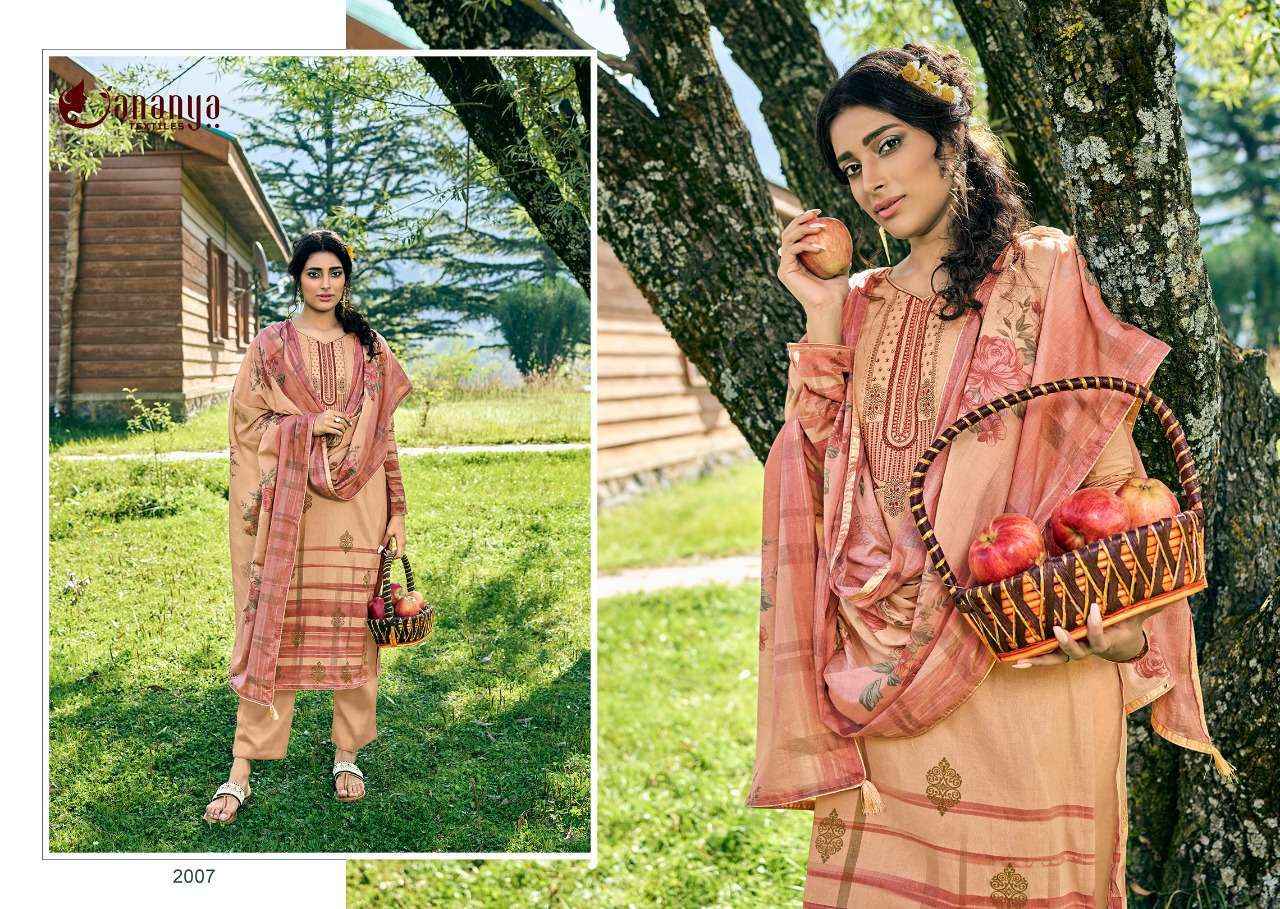 PANGHAT VOL-5 BY ANANYA 2001 TO 2008 SERIES BEAUTIFUL SUITS COLORFUL STYLISH FANCY CASUAL WEAR & ETHNIC WEAR PURE COTTON PRINT WITH EMBROIDERY DRESSES AT WHOLESALE PRICE