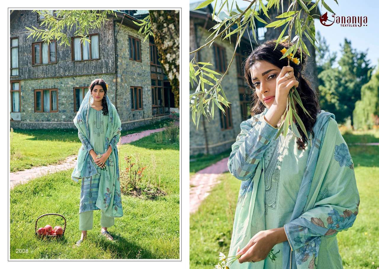 PANGHAT VOL-5 BY ANANYA 2001 TO 2008 SERIES BEAUTIFUL SUITS COLORFUL STYLISH FANCY CASUAL WEAR & ETHNIC WEAR PURE COTTON PRINT WITH EMBROIDERY DRESSES AT WHOLESALE PRICE