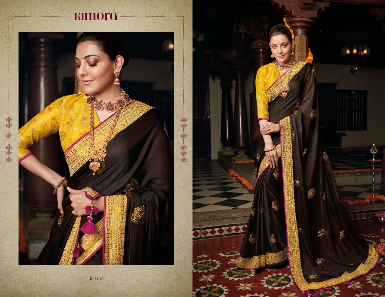 KAJAL VOL-7 BY KIMORA FASHION 5101 TO 5118 SERIES INDIAN TRADITIONAL WEAR COLLECTION BEAUTIFUL STYLISH FANCY COLORFUL PARTY WEAR & OCCASIONAL WEAR FANCY SAREES AT WHOLESALE PRICE