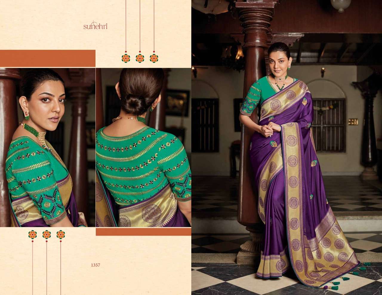 SUNEHRI VOL-14 BY KIMORA FASHION 1351 TO 1368 SERIES INDIAN TRADITIONAL WEAR COLLECTION BEAUTIFUL STYLISH FANCY COLORFUL PARTY WEAR & OCCASIONAL WEAR FANCY SAREES AT WHOLESALE PRICE
