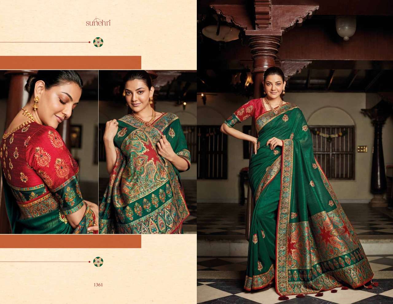 SUNEHRI VOL-14 BY KIMORA FASHION 1351 TO 1368 SERIES INDIAN TRADITIONAL WEAR COLLECTION BEAUTIFUL STYLISH FANCY COLORFUL PARTY WEAR & OCCASIONAL WEAR FANCY SAREES AT WHOLESALE PRICE
