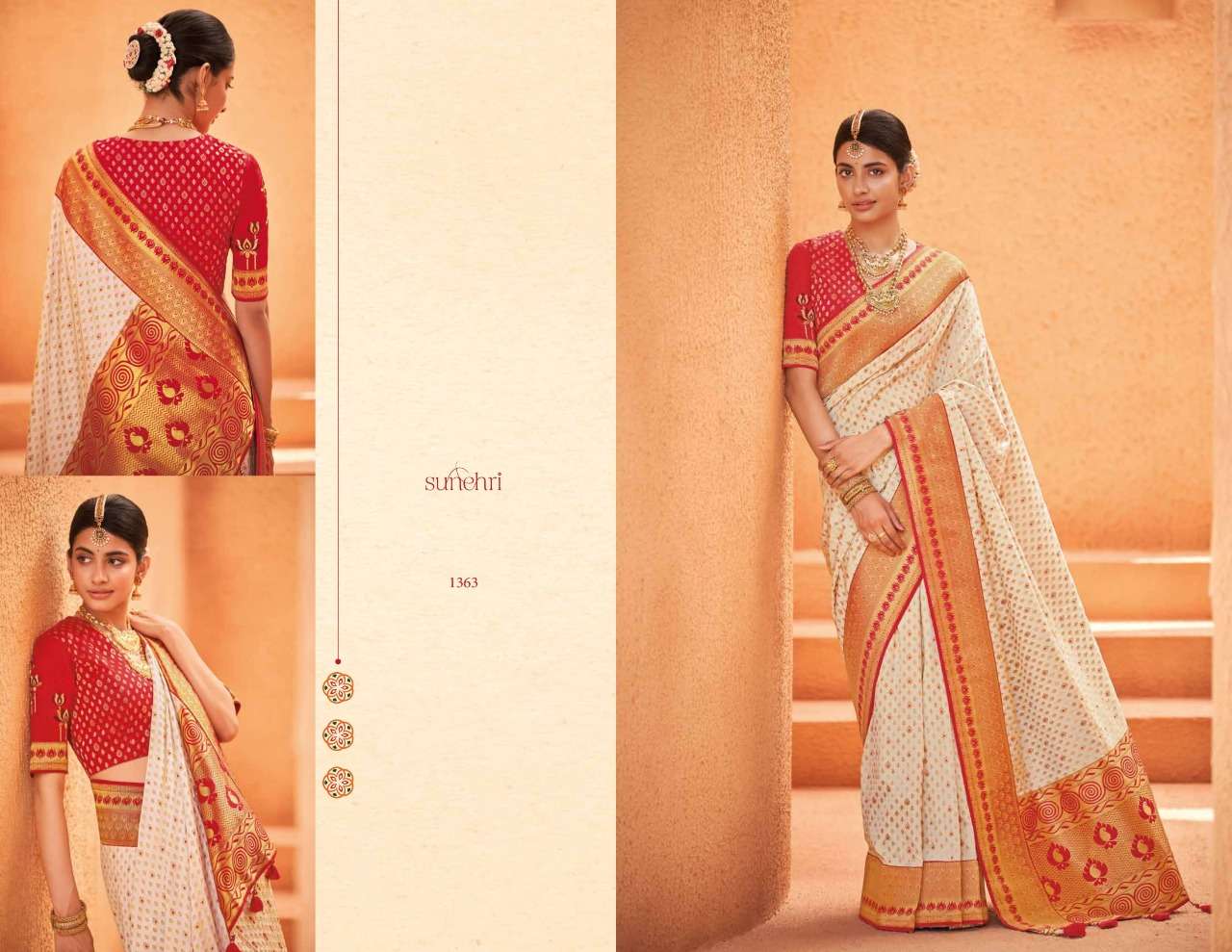 SUNEHRI VOL-14 BY KIMORA FASHION 1351 TO 1368 SERIES INDIAN TRADITIONAL WEAR COLLECTION BEAUTIFUL STYLISH FANCY COLORFUL PARTY WEAR & OCCASIONAL WEAR FANCY SAREES AT WHOLESALE PRICE