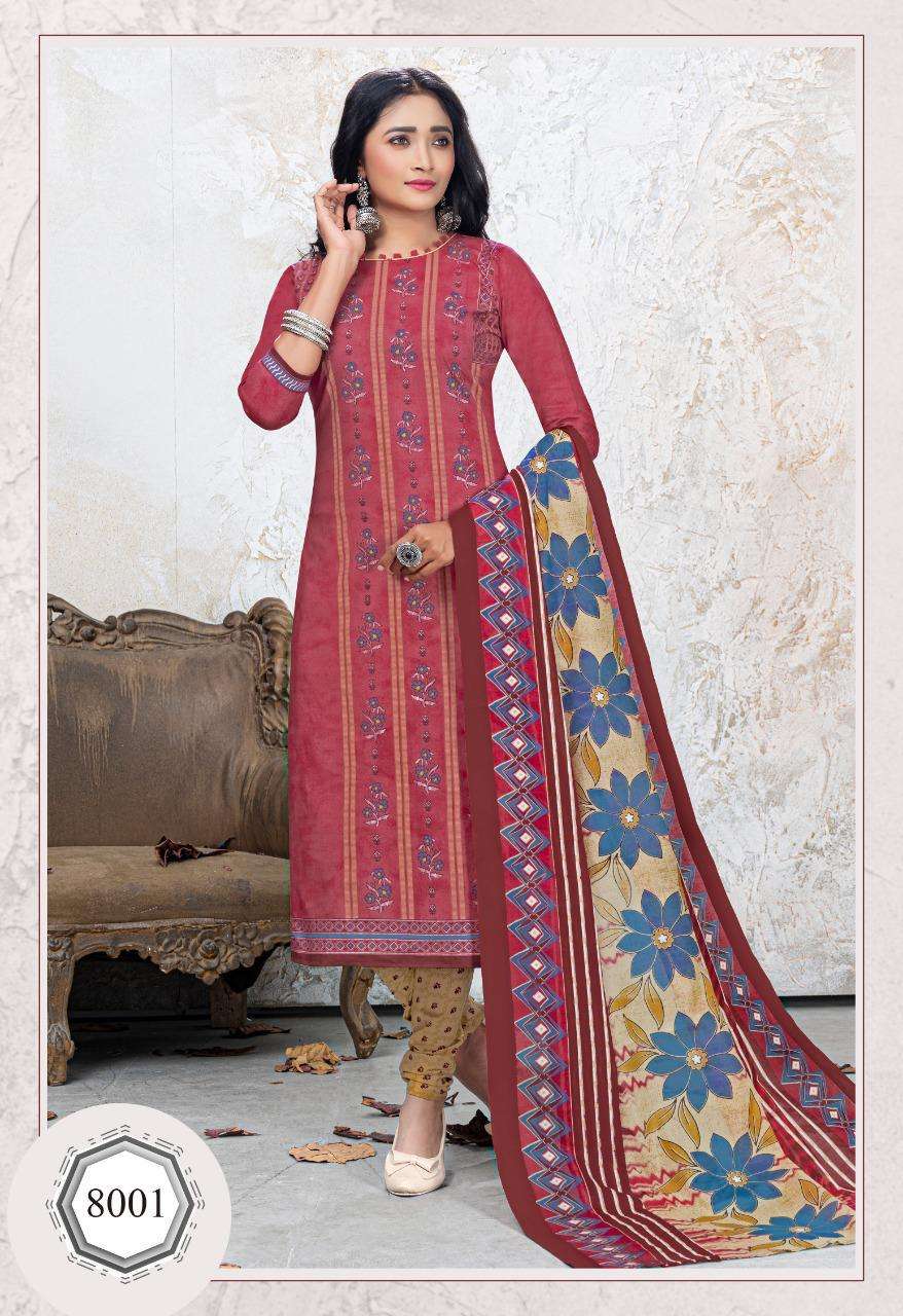 PALI EXP VOL-8 BY COTTON PLUSE 8001 TO 8012 SERIES BEAUTIFUL SUITS COLORFUL STYLISH FANCY CASUAL WEAR & ETHNIC WEAR PURE COTTON DRESSES AT WHOLESALE PRICE