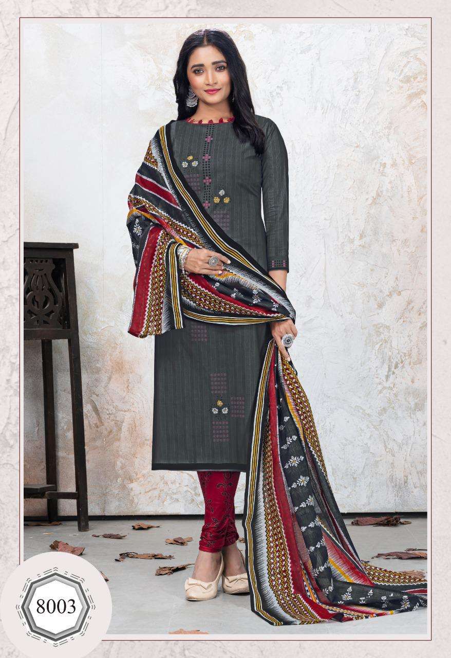 PALI EXP VOL-8 BY COTTON PLUSE 8001 TO 8012 SERIES BEAUTIFUL SUITS COLORFUL STYLISH FANCY CASUAL WEAR & ETHNIC WEAR PURE COTTON DRESSES AT WHOLESALE PRICE