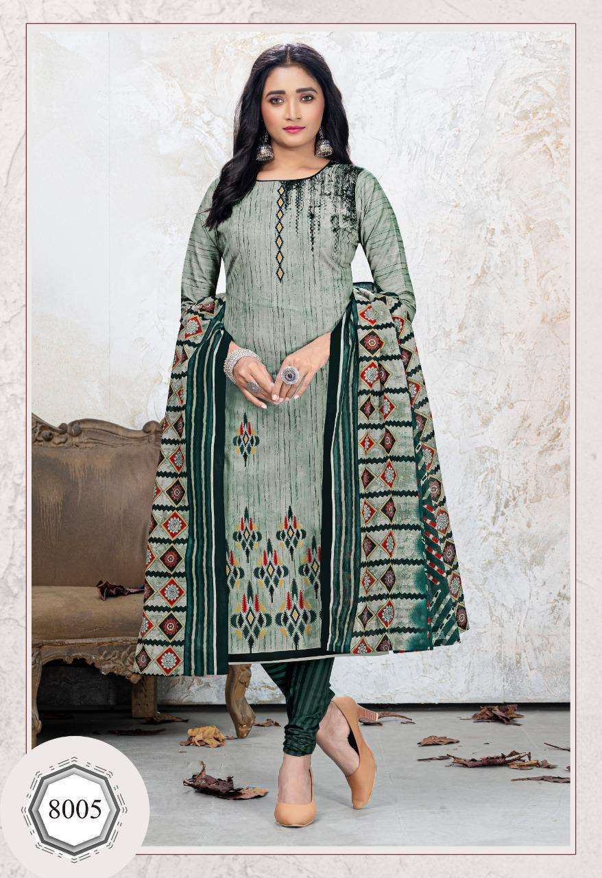 PALI EXP VOL-8 BY COTTON PLUSE 8001 TO 8012 SERIES BEAUTIFUL SUITS COLORFUL STYLISH FANCY CASUAL WEAR & ETHNIC WEAR PURE COTTON DRESSES AT WHOLESALE PRICE