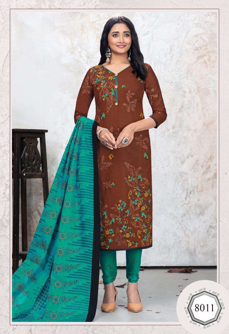 PALI EXP VOL-8 BY COTTON PLUSE 8001 TO 8012 SERIES BEAUTIFUL SUITS COLORFUL STYLISH FANCY CASUAL WEAR & ETHNIC WEAR PURE COTTON DRESSES AT WHOLESALE PRICE