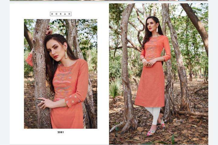 NEPTUN BY NORAH 2081 TO 2085 SERIES DESIGNER STYLISH FANCY COLORFUL BEAUTIFUL PARTY WEAR & ETHNIC WEAR COLLECTION RAYON EMBROIDERY KURTIS AT WHOLESALE PRICE