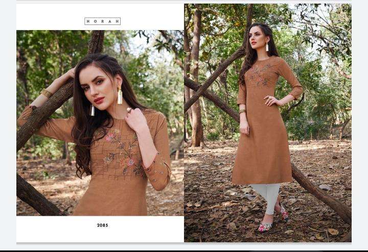 NEPTUN BY NORAH 2081 TO 2085 SERIES DESIGNER STYLISH FANCY COLORFUL BEAUTIFUL PARTY WEAR & ETHNIC WEAR COLLECTION RAYON EMBROIDERY KURTIS AT WHOLESALE PRICE