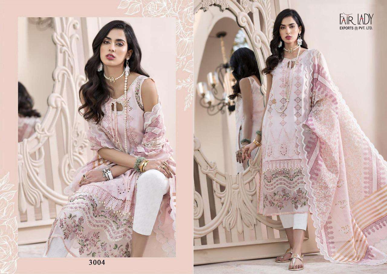 NOOR BY FAIR LADY 3001 TO 3004 SERIES PAKISTANI SUITS BEAUTIFUL FANCY COLORFUL STYLISH PARTY WEAR & OCCASIONAL WEAR PURE JAM SATIN DIGITAL PRINT WITH EMBROIDERY DRESSES AT WHOLESALE PRICE