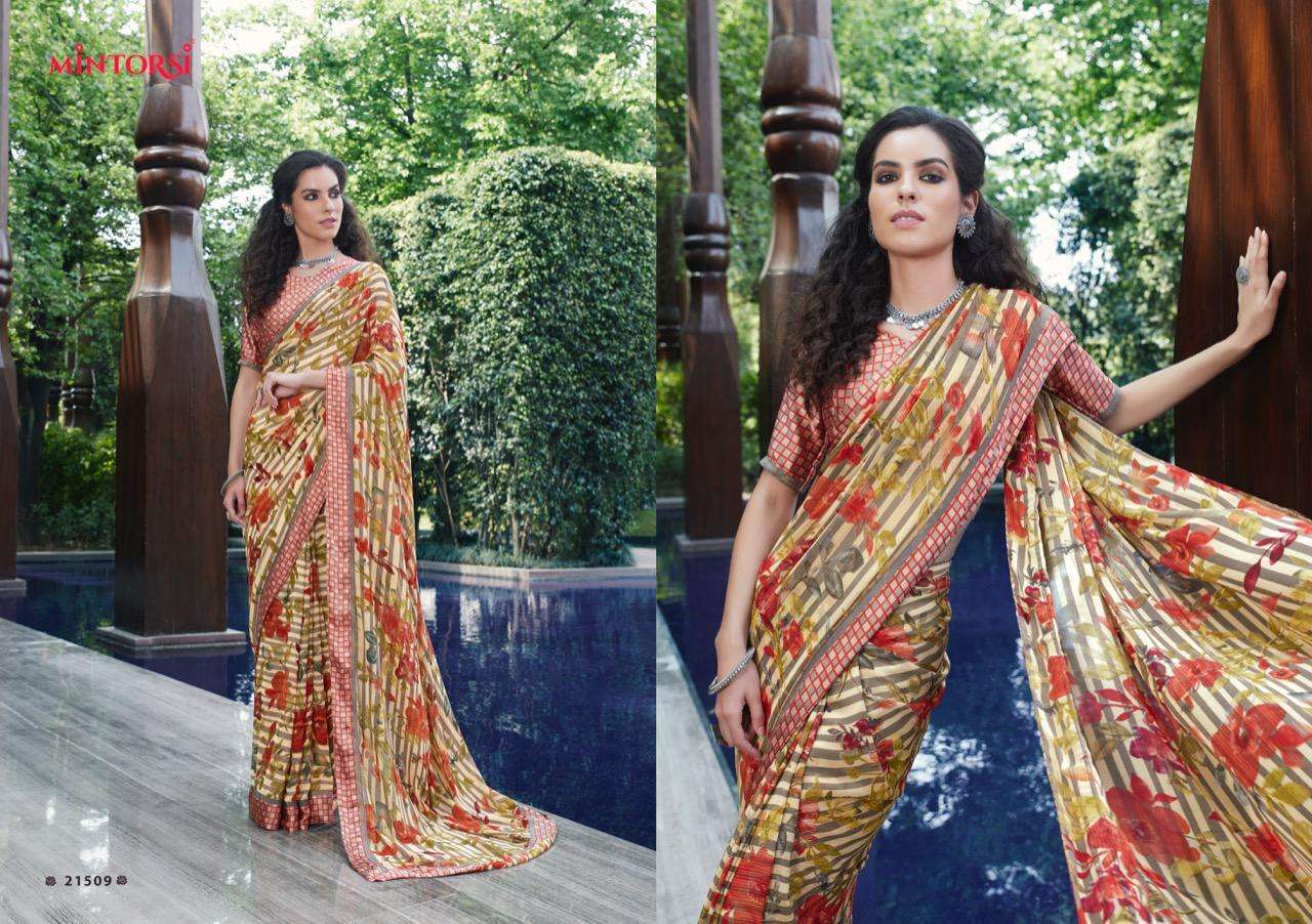 BHARATI BY MINTORSI 21501 TO 21510 SERIES INDIAN TRADITIONAL WEAR COLLECTION BEAUTIFUL STYLISH FANCY COLORFUL PARTY WEAR & OCCASIONAL WEAR WEIGHTLESS SATIN SAREES AT WHOLESALE PRICE