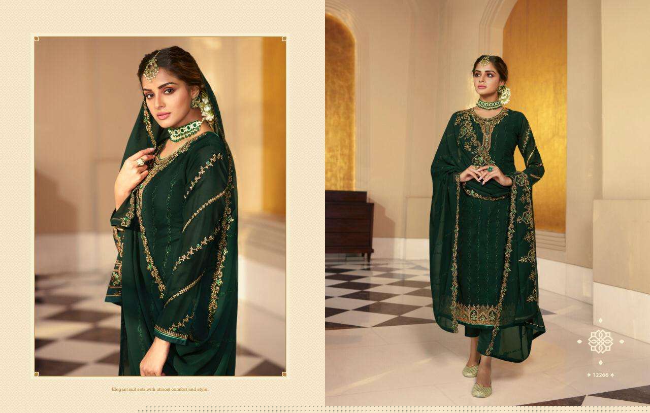 ZISA VOL-67 BY MEERA TRENDZ 12261 TO 12266 SERIES BEAUTIFUL STYLISH SUITS FANCY COLORFUL CASUAL WEAR & ETHNIC WEAR & READY TO WEAR GEORGETTE WITH EMBROIDERY DRESSES AT WHOLESALE PRICE
