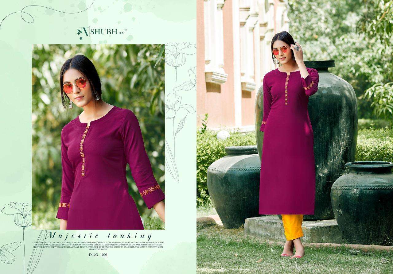 HEER BY SHUBH NX 1001 TO 1008 SERIES DESIGNER STYLISH FANCY COLORFUL BEAUTIFUL PARTY WEAR & ETHNIC WEAR COLLECTION RAYON EMBROIDERY KURTIS AT WHOLESALE PRICE