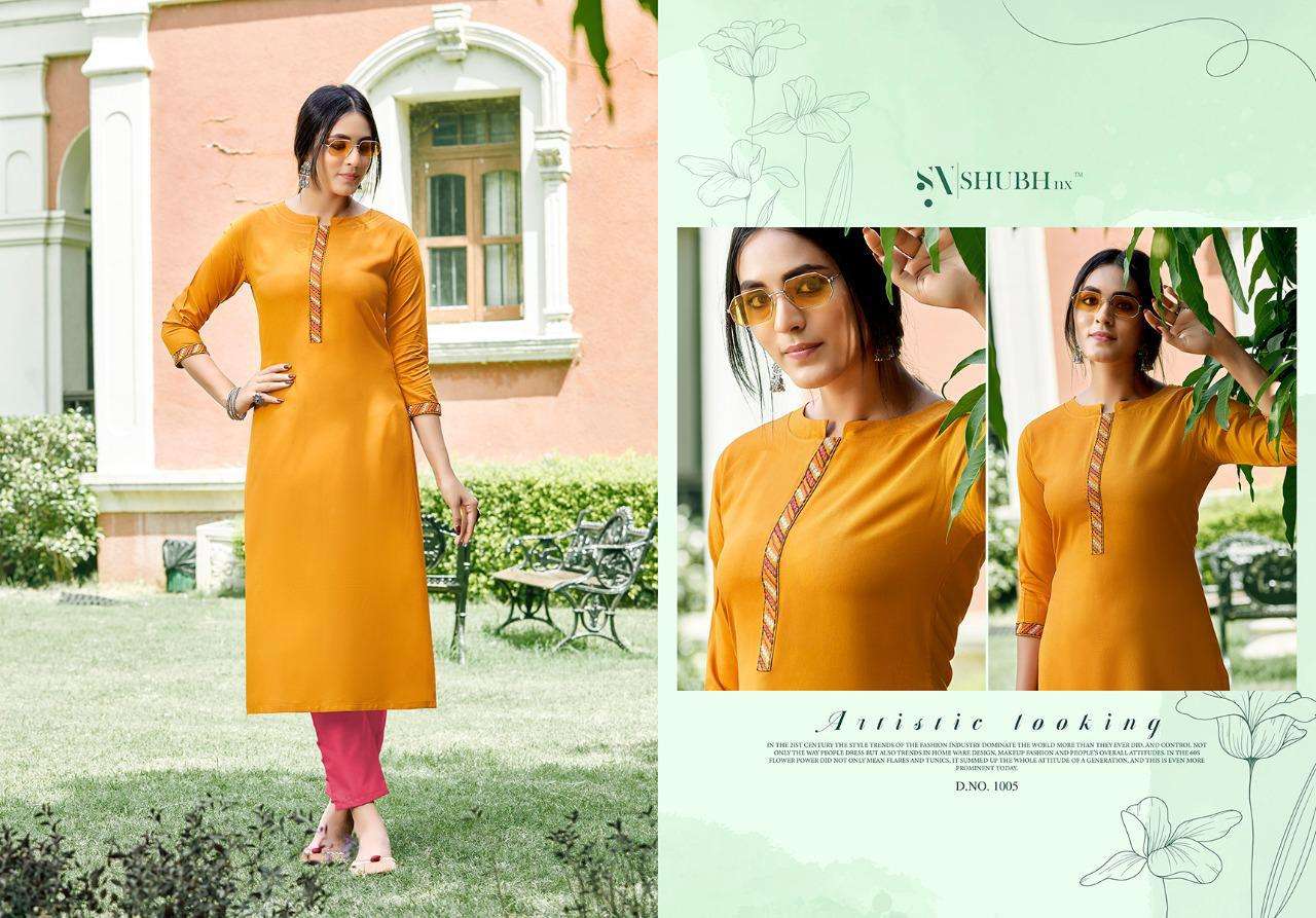 HEER BY SHUBH NX 1001 TO 1008 SERIES DESIGNER STYLISH FANCY COLORFUL BEAUTIFUL PARTY WEAR & ETHNIC WEAR COLLECTION RAYON EMBROIDERY KURTIS AT WHOLESALE PRICE